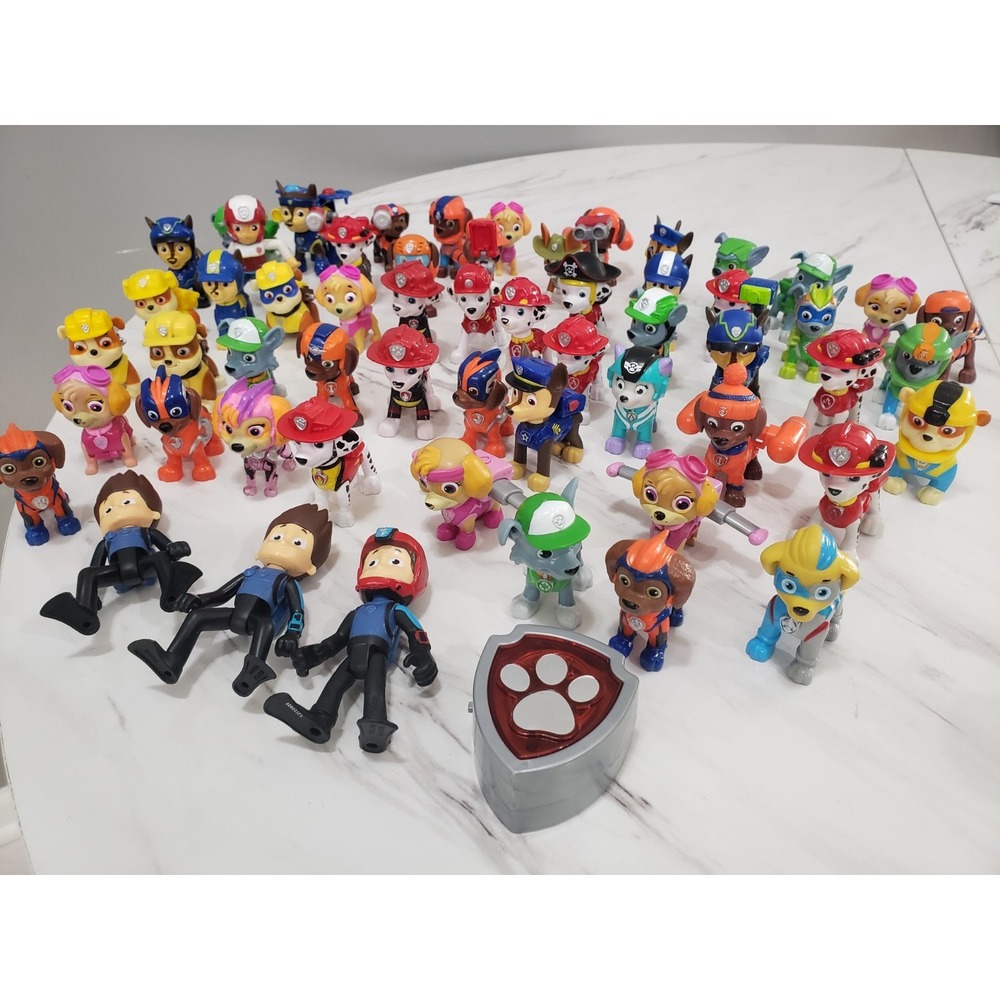 Lot 50 Paw Patrol Figures Rider Chase Marshall Skye Everest Zuma Mixed #3